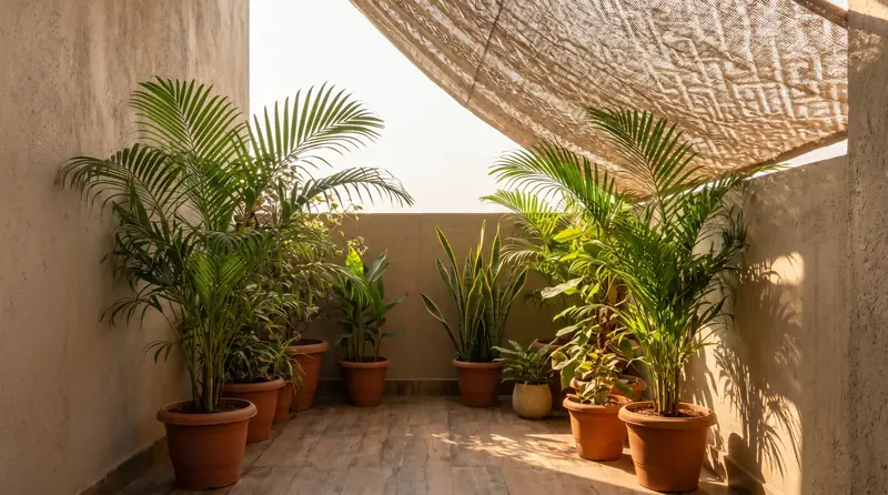 Delhi balcony summer plants