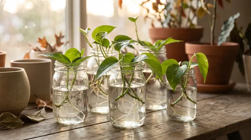 Pothos propagation in water